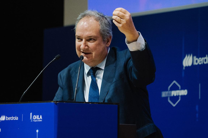 El ministro de Industria y Turismo, Jordi Hereu, durante su intervención en la jornada sobre 'Fondos Europeos. Claves y próximos pasos'.