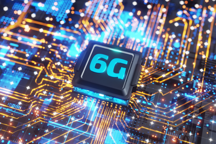 un chip con el logo 6G