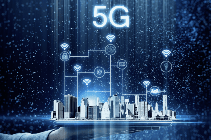 grafismo de despliegue de 5G