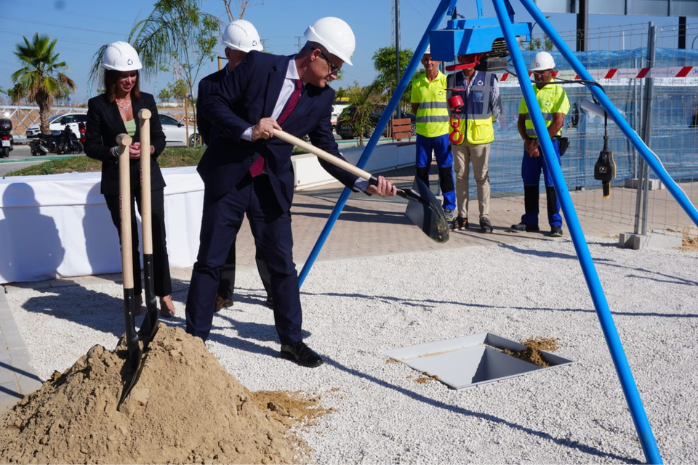 acto de colocación de la primera piedra de las obras