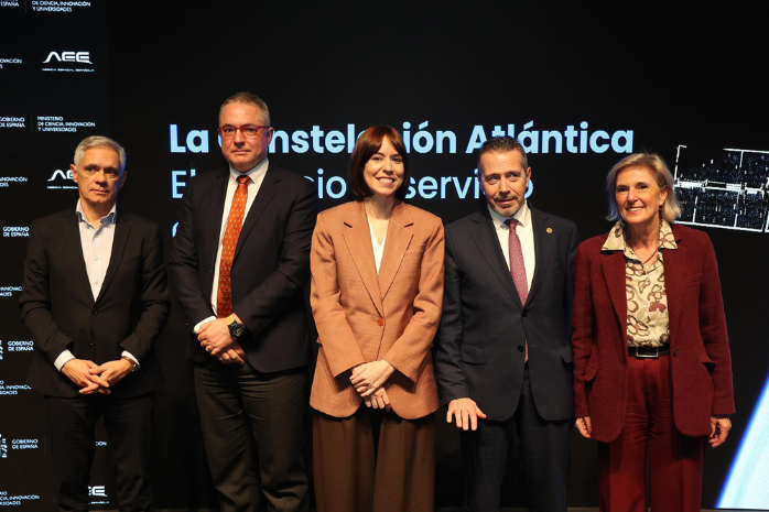 Foto de familia del acto  ‘Innovación y cooperación en el espacio: la Constelación Atlántica y el apoyo a Emergencias’