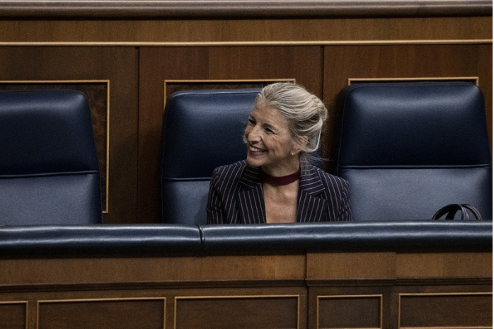 La vicepresidenta segunda del Gobierno y ministra de Trabajo y Economía Social, Yolanda Díaz, en el Congreso