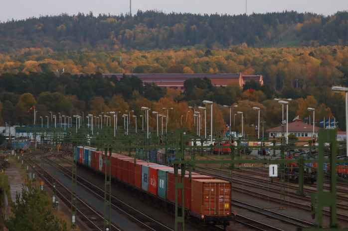 Un tren de mercancías