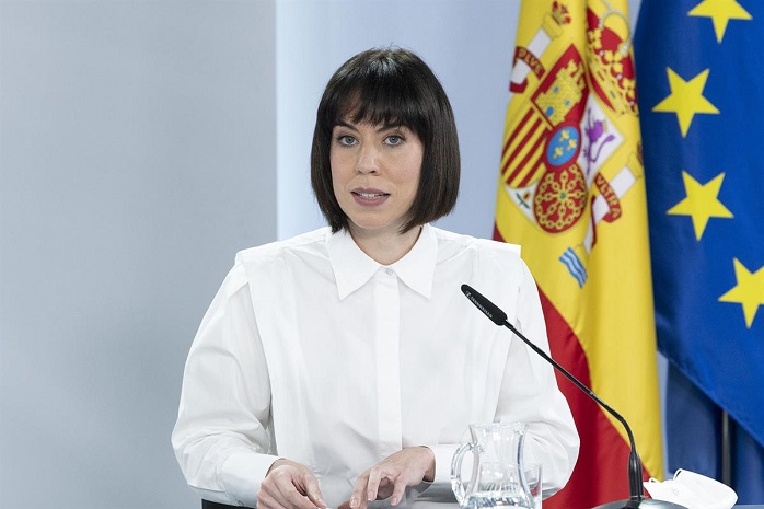 La ministra de Ciencia e Innovación, Diana Morant, en la rueda de prensa posterior al Consejo de Ministros