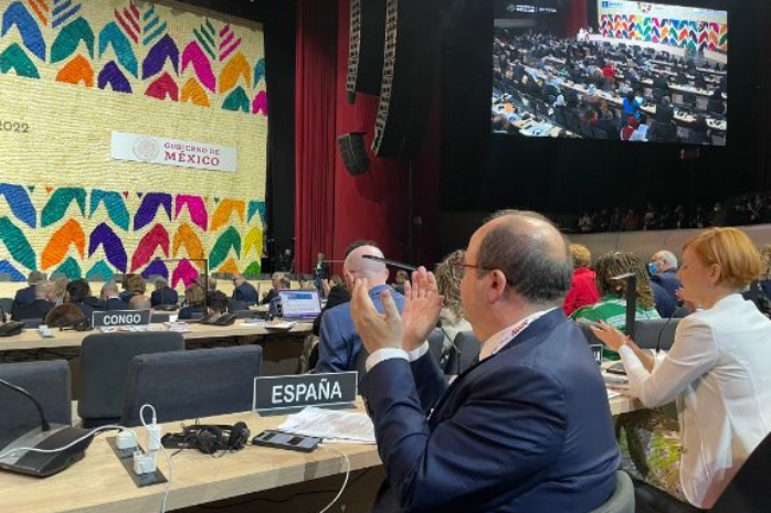 El ministro de Cultura y Deporte, Miquel Iceta,  en la Conferencia Mundial de la UNESCO 