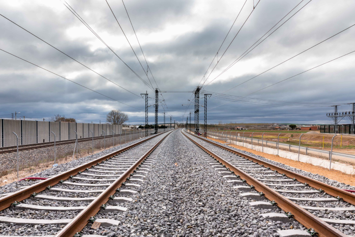 una vía de tren