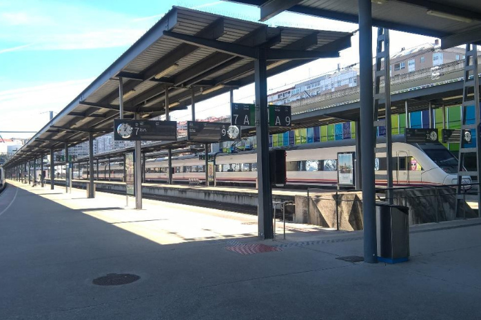 una estación de tren