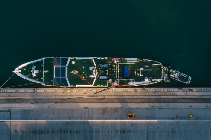 vista aérea del buque intermares