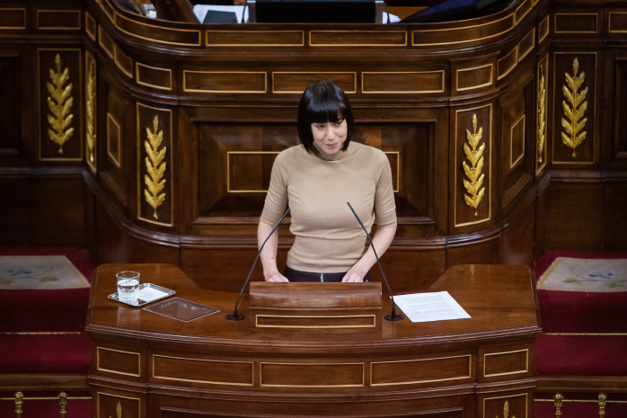 La ministra de Ciencia y Tecnología, Diana Morant, defiende en el Congreso de los Diputados la reforma la Ley de la Ciencia, la Tecnología y la Innovación