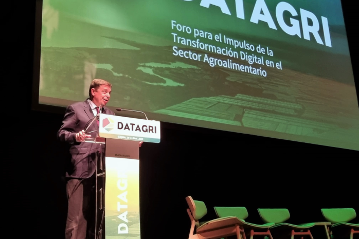 El ministro de Agricultura, Pesca y Alimentación, Luis Planas, en el foro Datagri