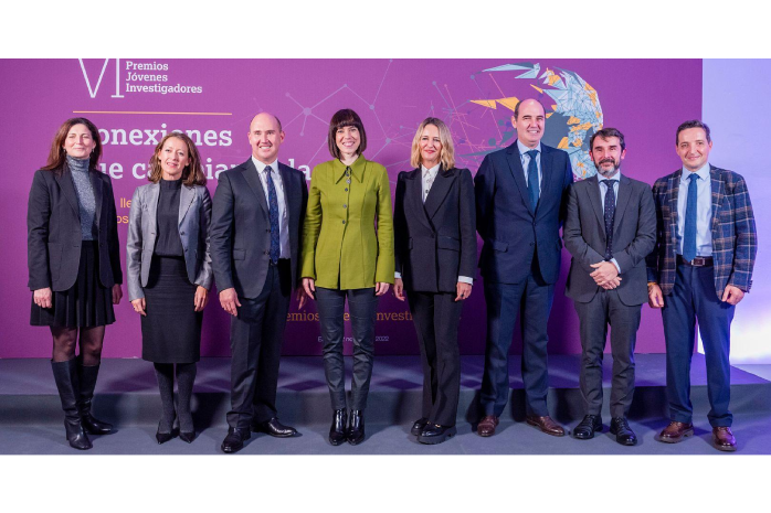 La ministra de Ciencia e Innovación, Diana Morant, en la entrega de los ‘VI Premios Jóvenes Investigadores 2022’ de la Fundación AstraZeneca