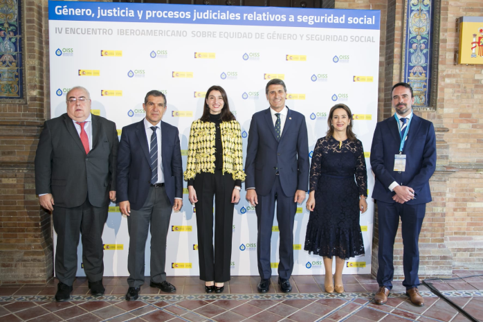 La ministra de Justicia, Pilar Llop, tras clausurar el IV Encuentro Iberoamericano sobre Equidad de Género y Seguridad Social