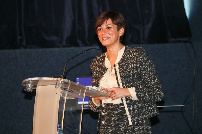 La ministra de Política Territorial, Isabel Rodríguez, en la clausura de la jornada AsturiasInnova+