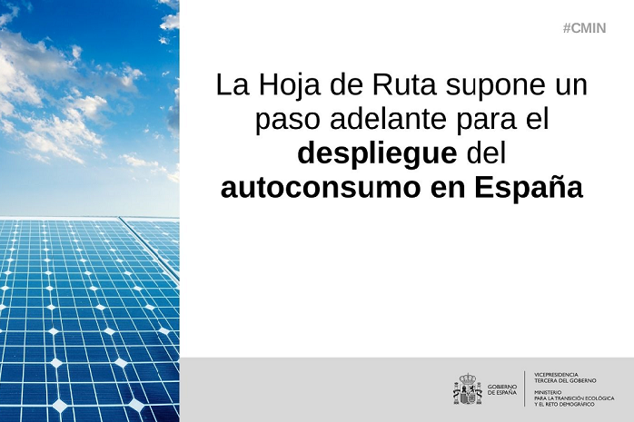 Diapositiva de la presentación con una foto de paneles solares