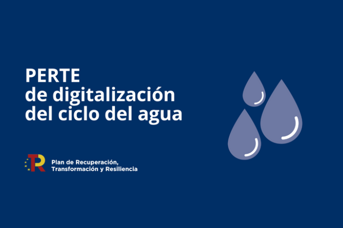 cartela, perte, digitalización, ciclo, agua