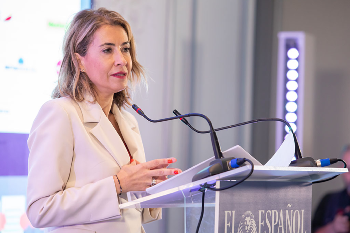 La ministra de Transportes, Movilidad y Agenda Urbana, Raquel Sánchez, en la inauguración del observatorio de la movilidad