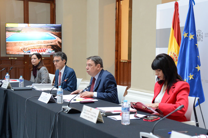  El ministro de Agricultura, Pesca y Alimentación, Luis Planas, durante su intervención  El ministro de Agricultura, Pesca y Alimentación, Luis Planas, durante su intervención en la reunión constitutiva de la Mesa Nacional del Regadío