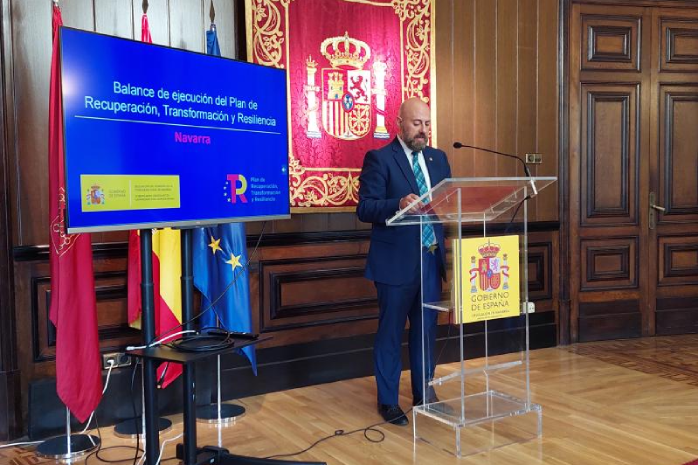 El delegado del Gobierno en Navarra, José Luis Arasti, en rueda de prensa