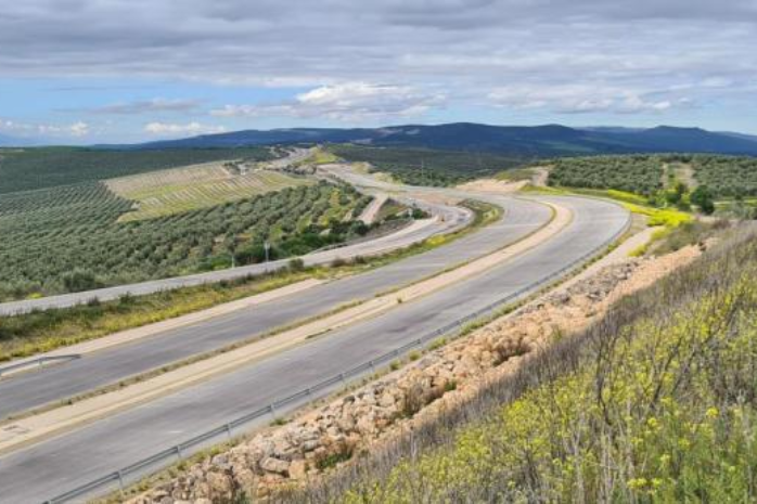 Tramo de la carretera de Villacarrillo-Villanueva del Arzobispo