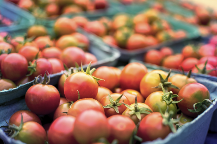 Cestas con tomates